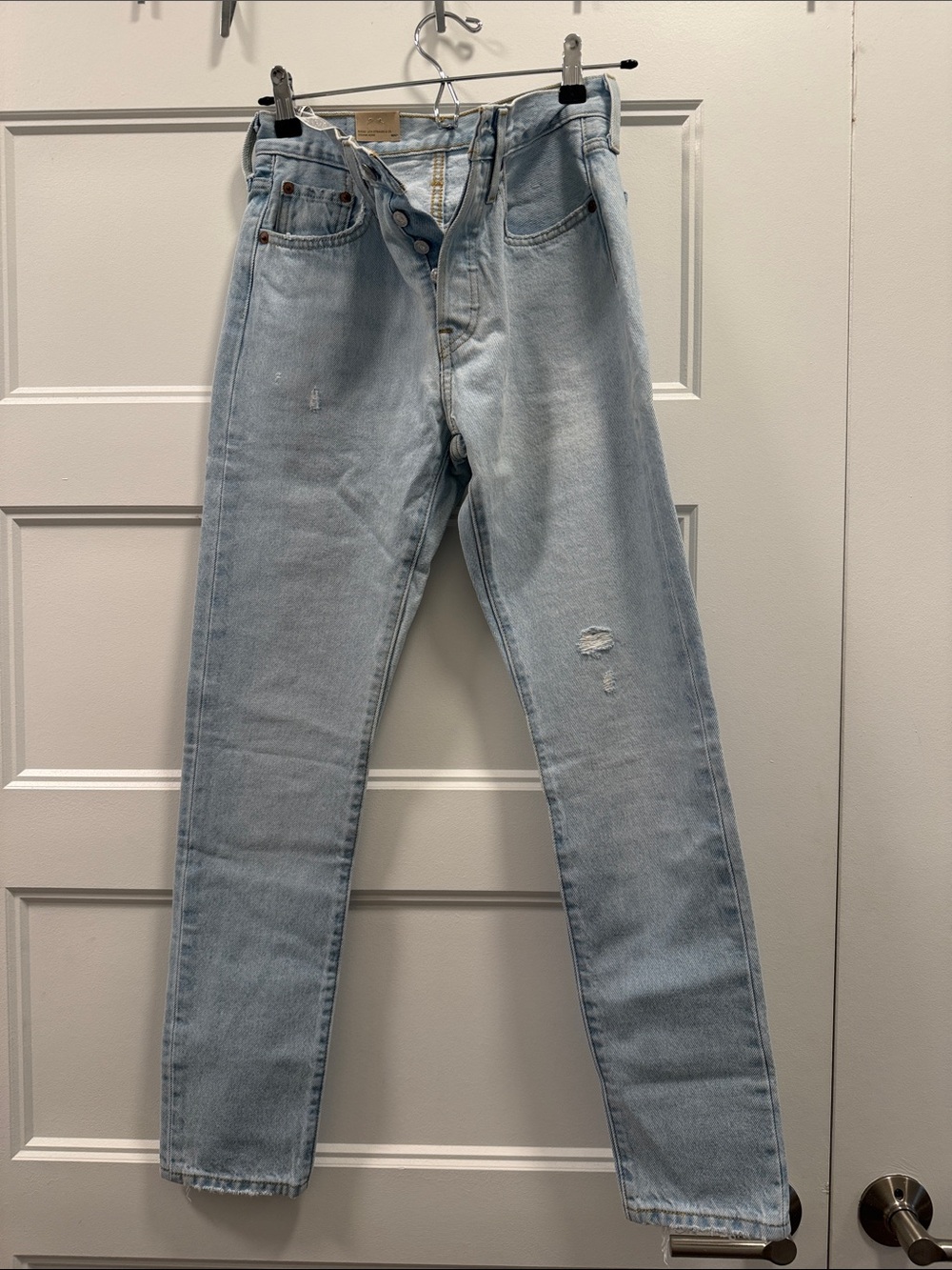 Levi's 501 S Light Wash High-Rise Skinny Jeans